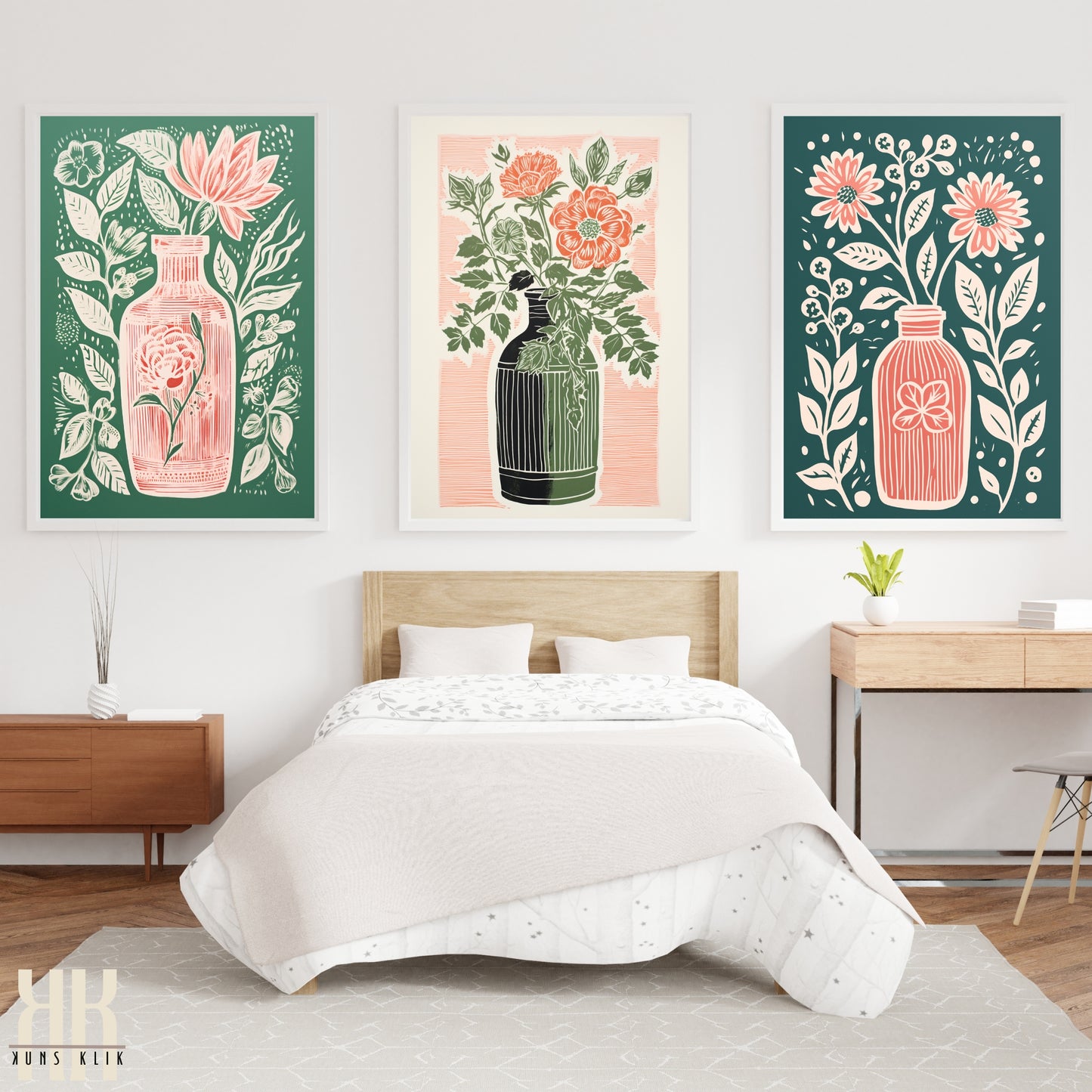 Nature's Imprint Botanical Linocut Wall Art - 12