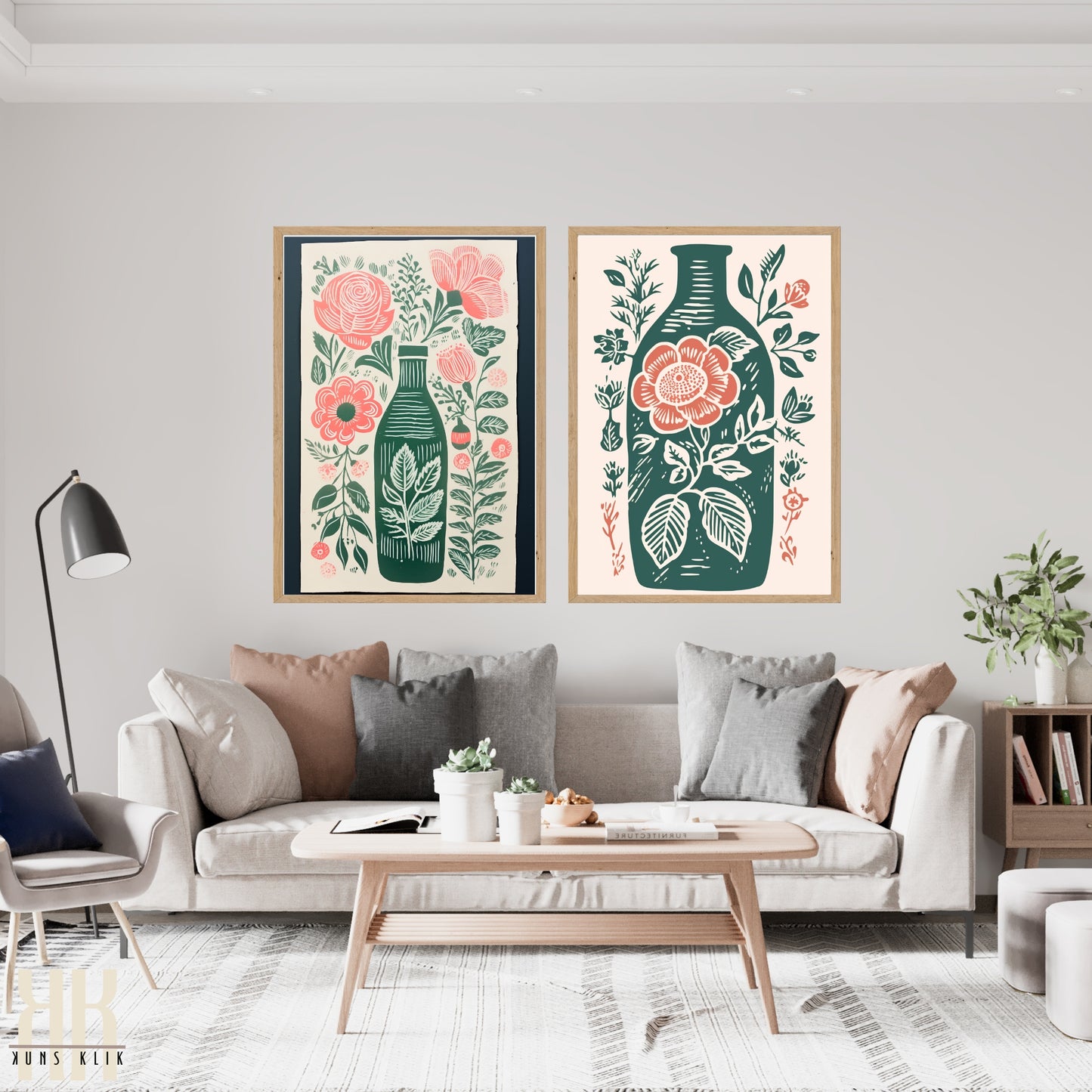 Nature's Imprint Botanical Linocut Wall Art - 14