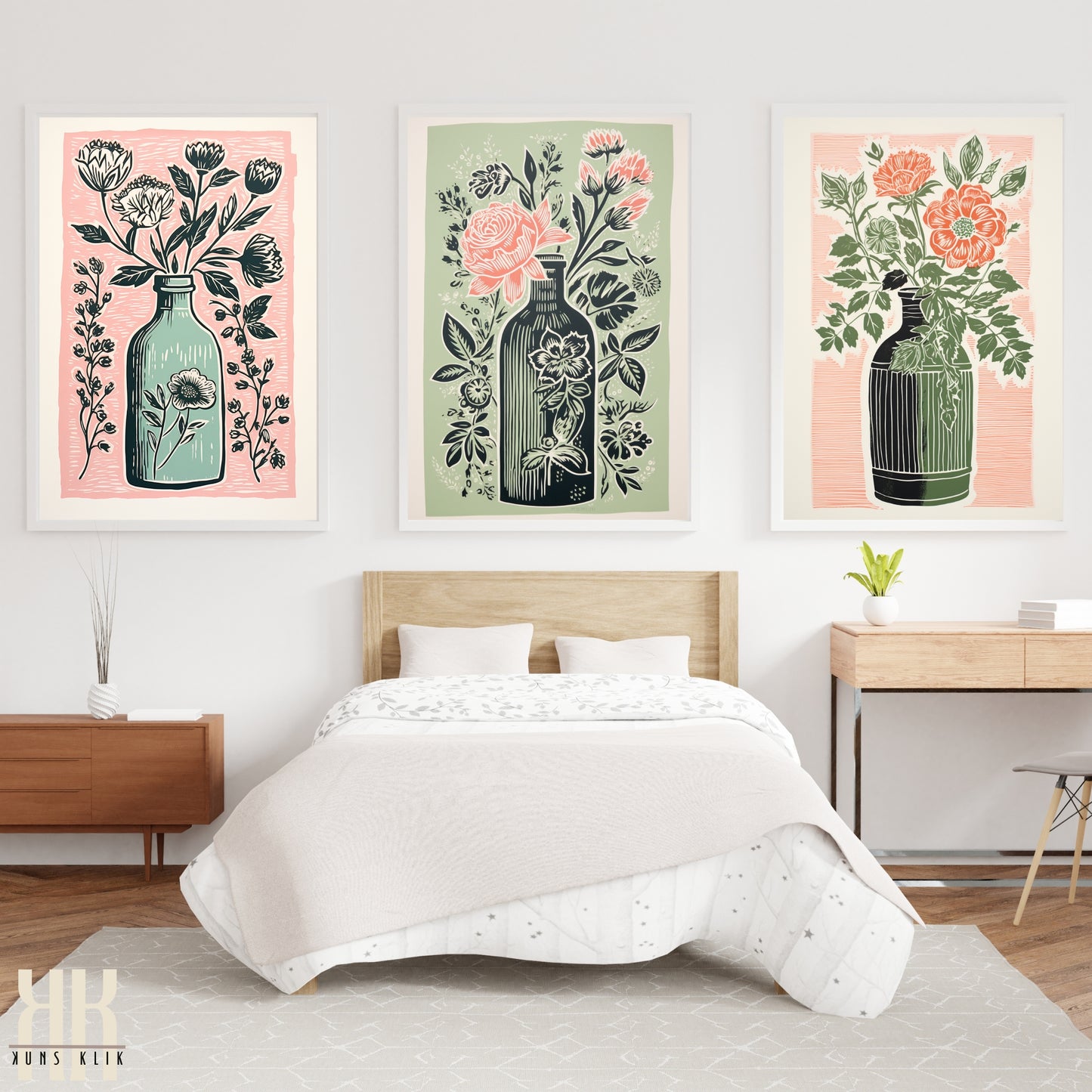 Nature's Imprint Botanical Linocut Wall Art - 15