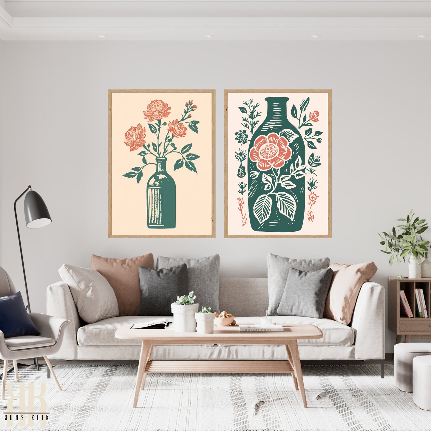 Nature's Imprint Botanical Linocut Wall Art - 16