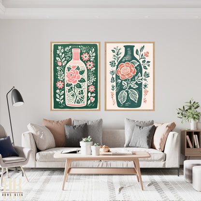 Nature's Imprint Botanical Linocut Wall Art - 17