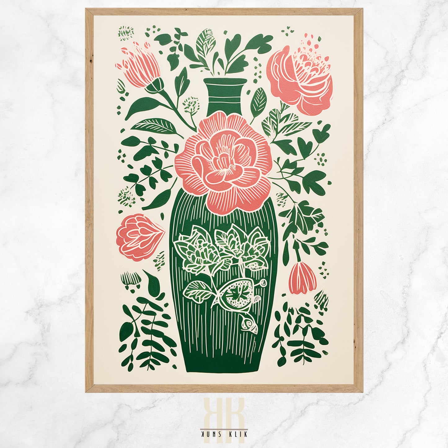  Vintage-inspired illustration of an apothecary bottle filled with stylized pink roses and surrounded by an array of botanical motifs,.