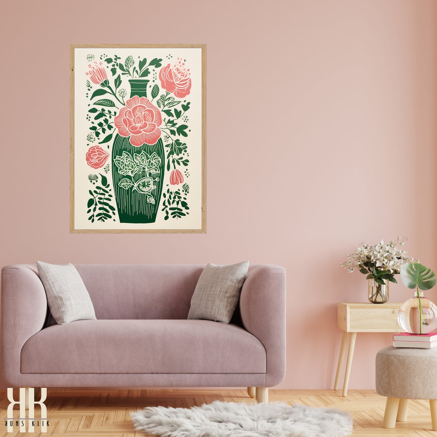 Nature's Imprint Botanical Linocut Wall Art - 4