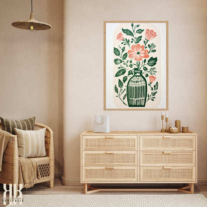 Nature's Imprint Botanical Linocut Wall Art - 6