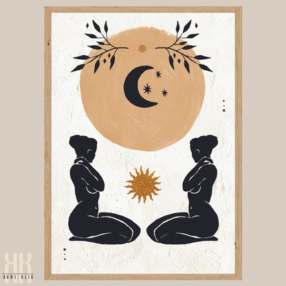 Astro Celestial Feminine Prints - 1