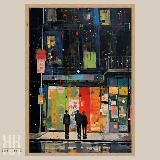 Romantic Couple Urban Cityscape Wall Art - 10