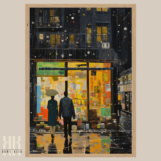 Romantic Couple Urban Cityscape Wall Art - 4