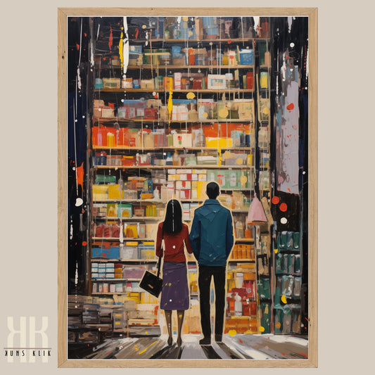 Romantic Couple Urban Cityscape Wall Art - 5