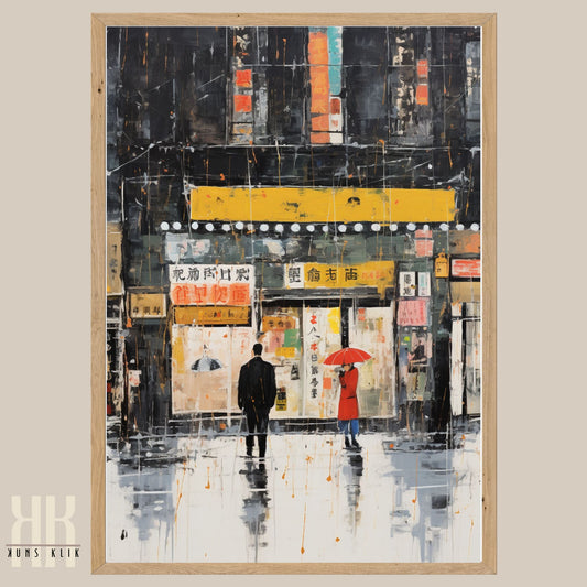 Romantic Couple Urban Cityscape Wall Art - 7