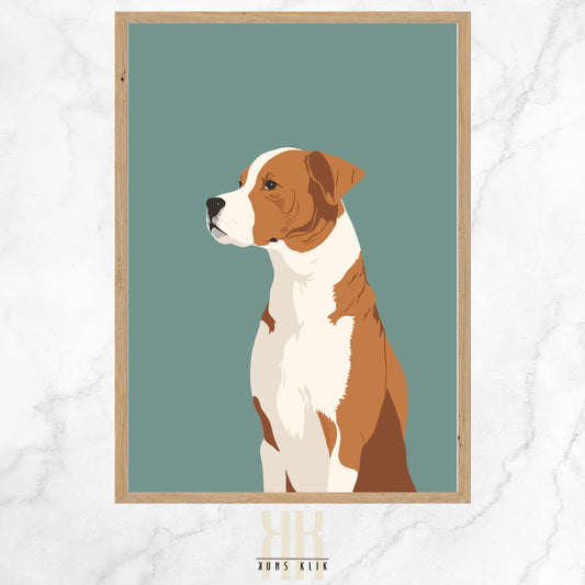 The featured piece of the collection showcases a dog with gentle, engaging eyes, rendered in a streamlined design that speaks volumes through its simplicity. The careful selection of a muted color palette against a dark background enhances the thoughtful gaze of the depicted canine, inviting viewers into a moment of quiet contemplation and connection.