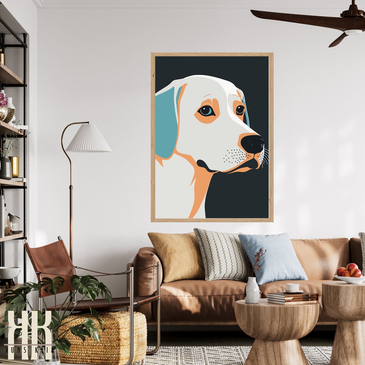 Modern Minimalist Dog Wall Art - 1