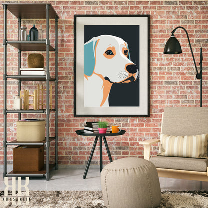 Modern Minimalist Dog Wall Art - 1