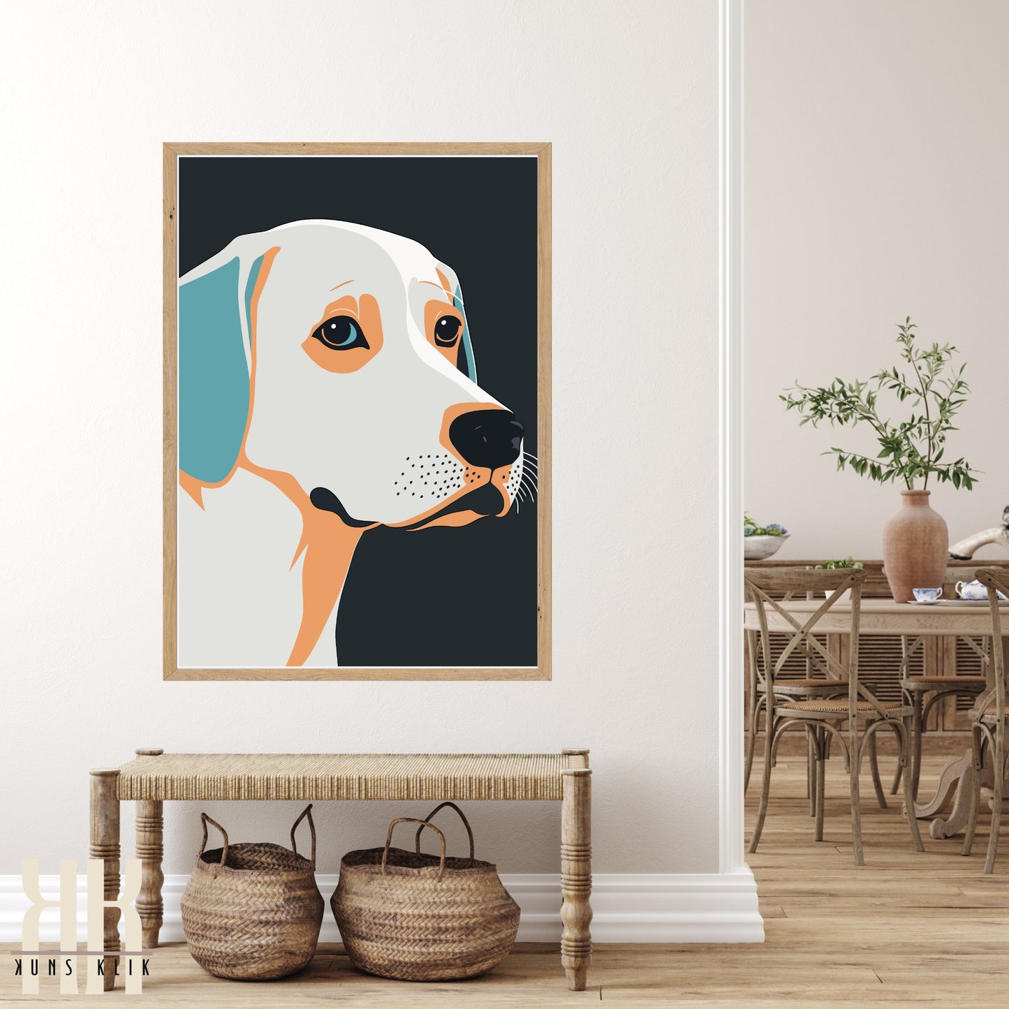 Modern Minimalist Dog Wall Art - 1