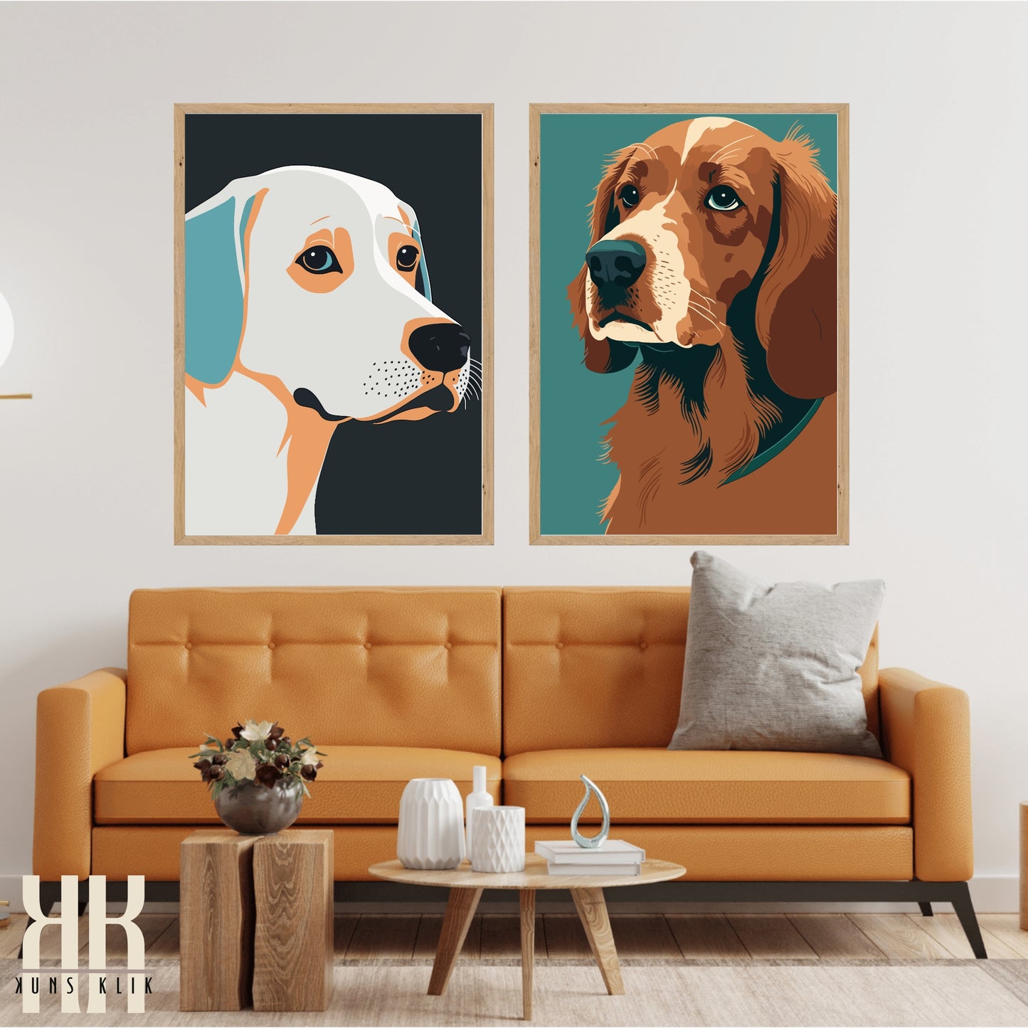 Modern Minimalist Dog Wall Art - 1