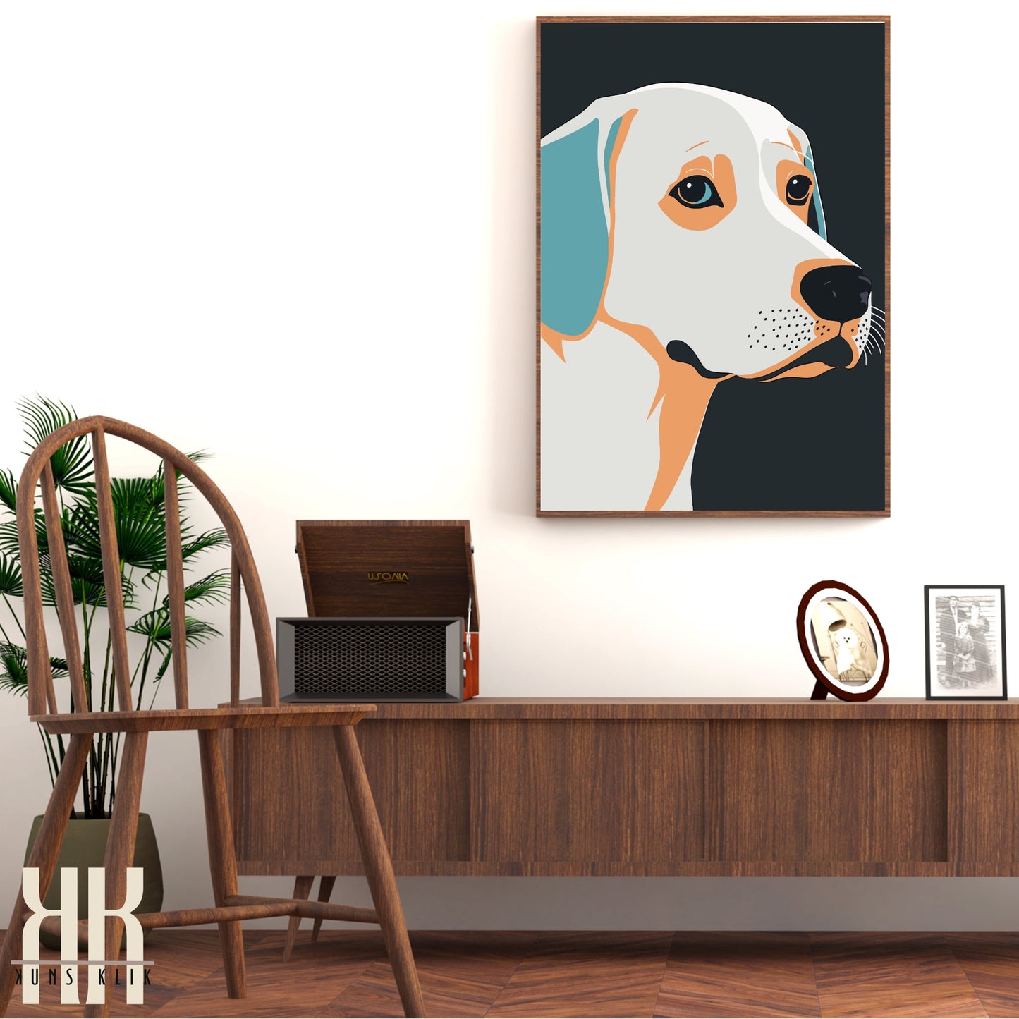 Modern Minimalist Dog Wall Art - 1