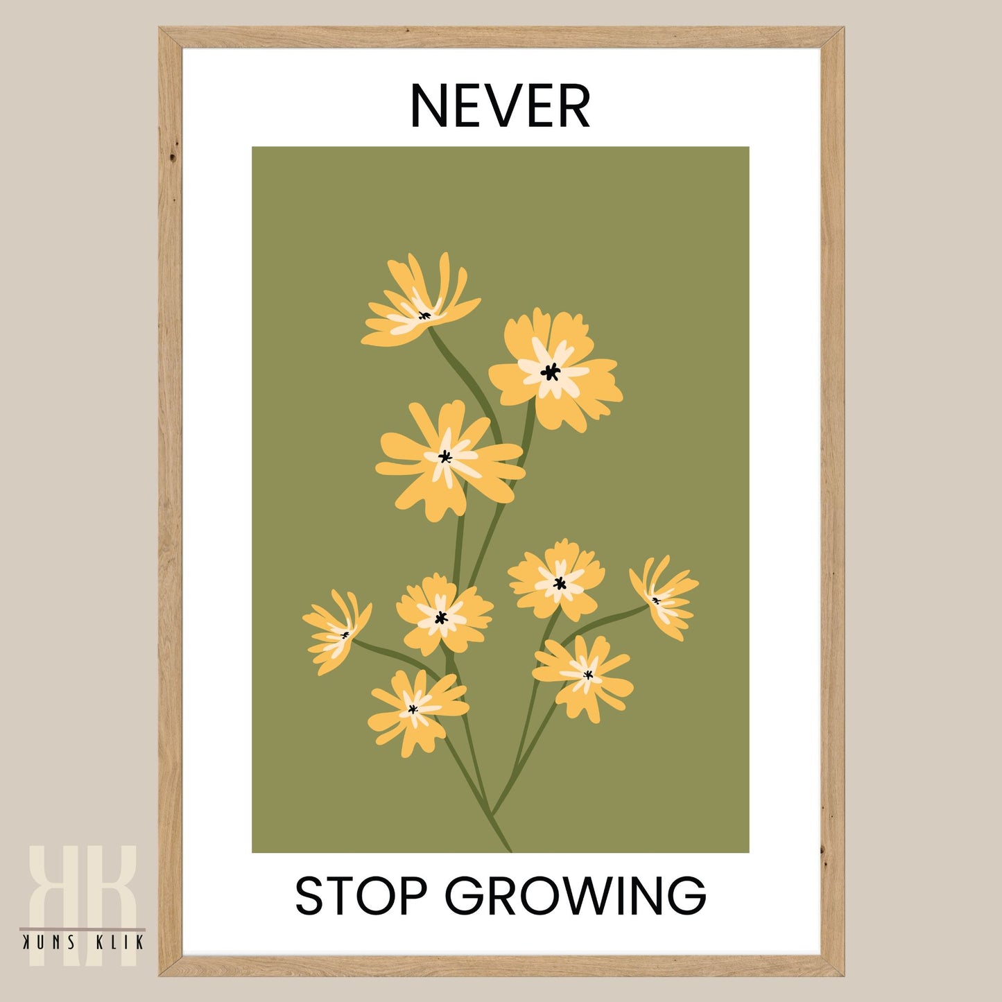 Flower Motivation Flower Pattern Art Print - 1