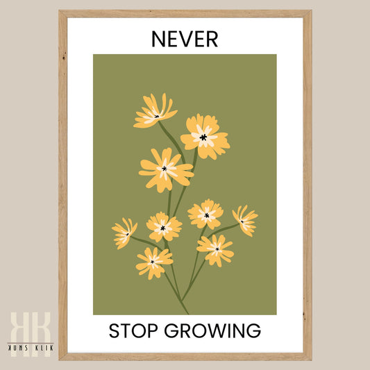 Flower Motivation Flower Pattern Art Print - 1