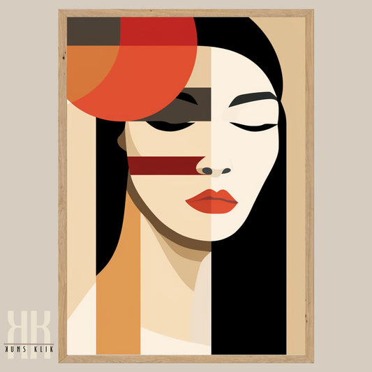Chic Minimalist Abstract Female Wall Art - 1