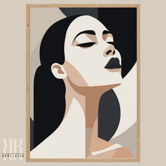 Chic Minimalist Abstract Female Wall Art - 3