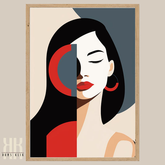 Chic Minimalist Abstract Female Wall Art - 6