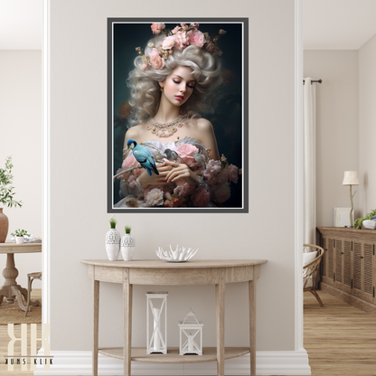 French Versailles Aristocratic Woman Wall Art - 3