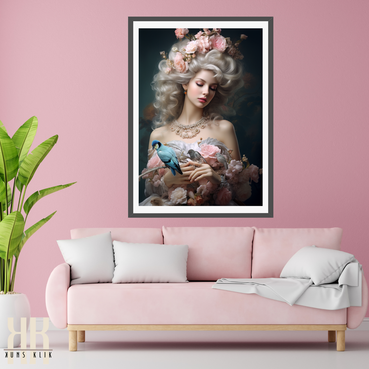 French Versailles Aristocratic Woman Wall Art - 3