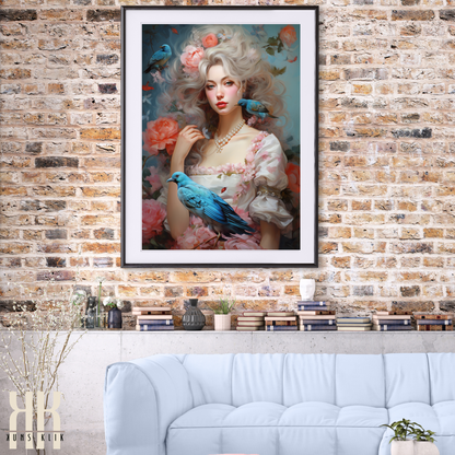 French Versailles Aristocratic Woman Wall Art - 2