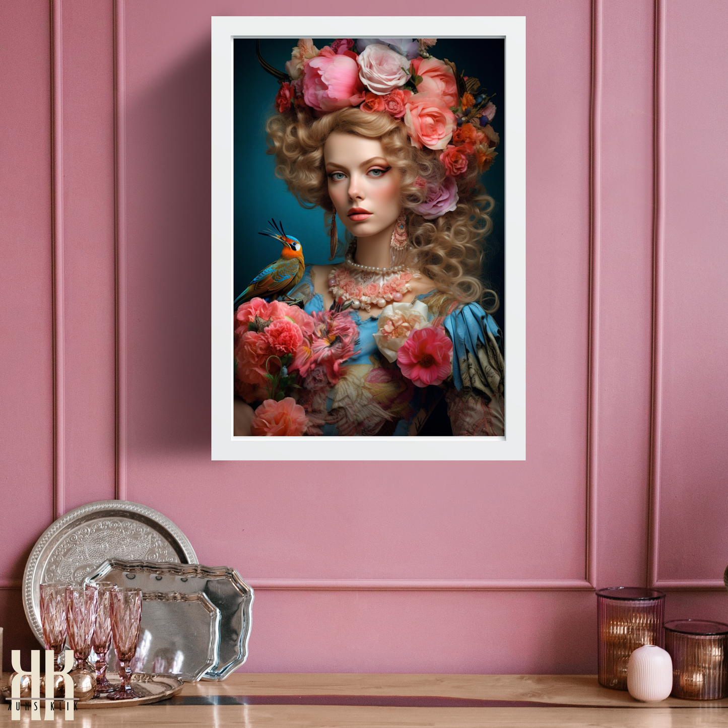 French Versailles Aristocratic Woman Wall Art - 4