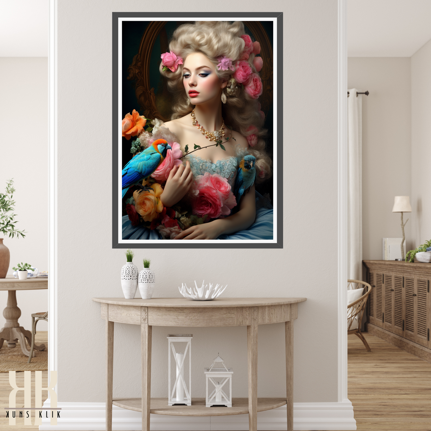 French Versailles Aristocratic Woman Wall Art - 5