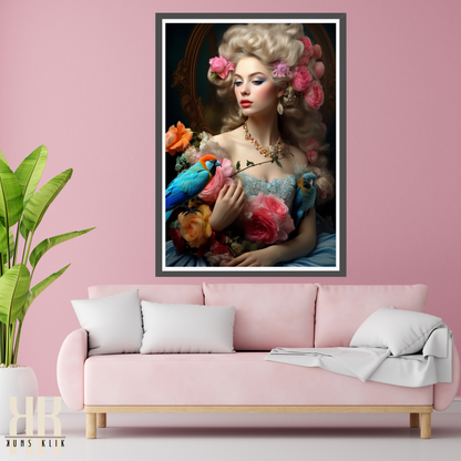 French Versailles Aristocratic Woman Wall Art - 5