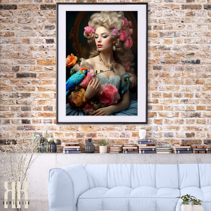 French Versailles Aristocratic Woman Wall Art - 5