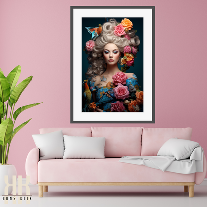 French Versailles Aristocratic Woman Wall Art - 6