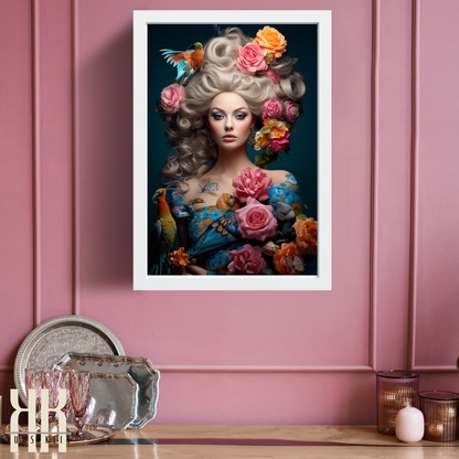 French Versailles Aristocratic Woman Wall Art - 6