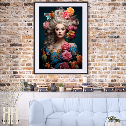 French Versailles Aristocratic Woman Wall Art - 6