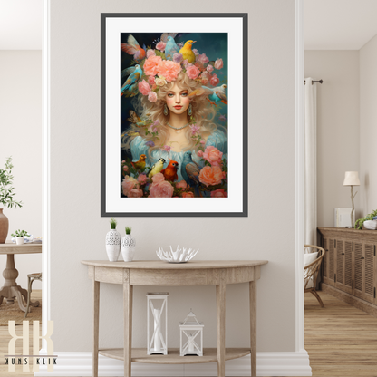 French Versailles Aristocratic Woman Wall Art - 7