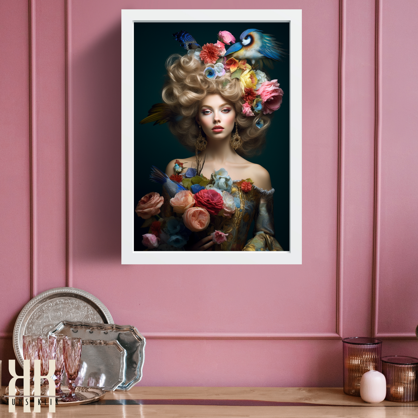 French Versailles Aristocratic Woman Wall Art - 9