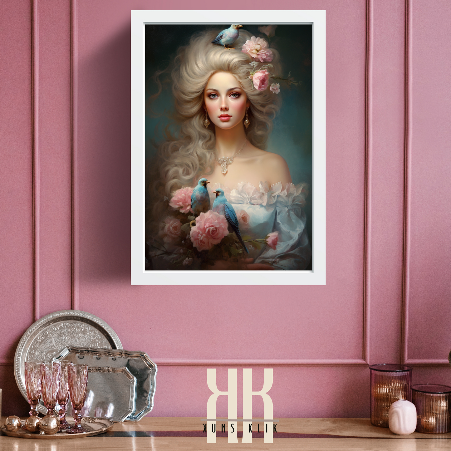 French Versailles Aristocratic Woman Wall Art - 1