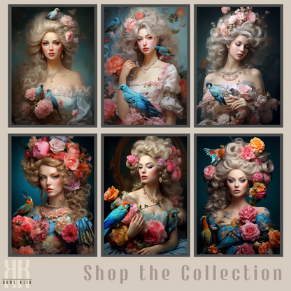 French Versailles Aristocratic Woman Wall Art - 2