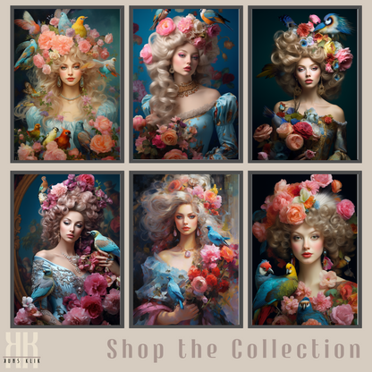 French Versailles Aristocratic Woman Wall Art - 2