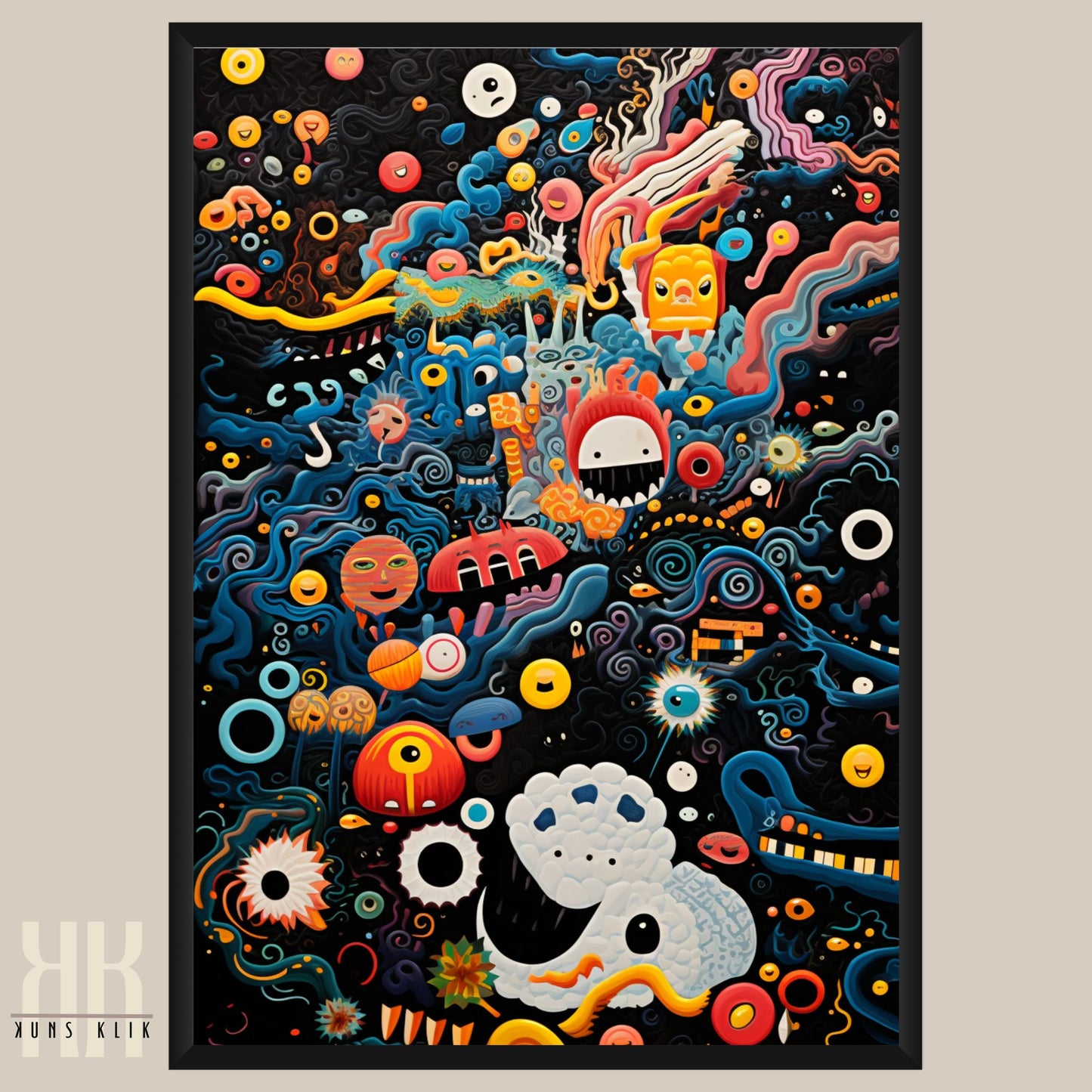 Psychedelic Trippy Abstract Print