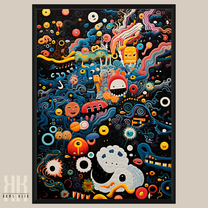 Psychedelic Trippy Abstract Print
