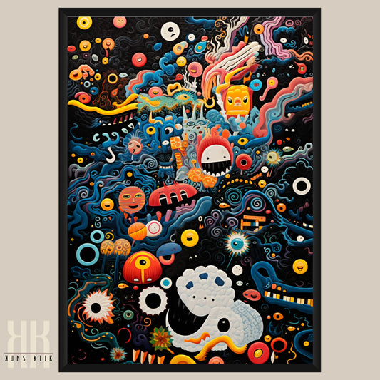 Psychedelic Trippy Abstract Print