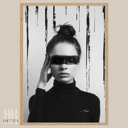 Abstract Monochrome Fashion Woman Wall Art Poster