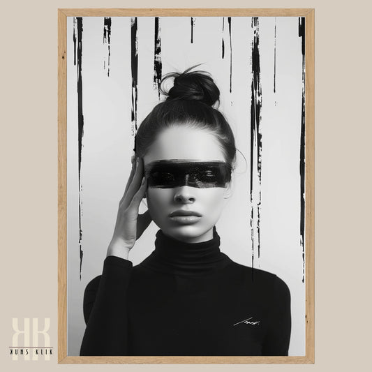 Abstract Monochrome Fashion Woman Wall Art Poster