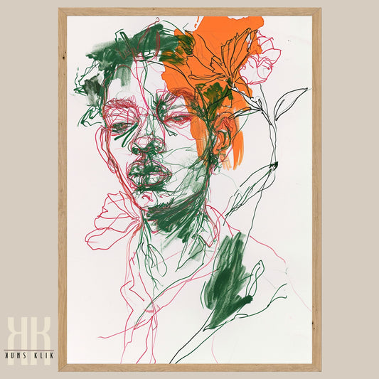 Bold and Expressive Floral Fashion Art Print