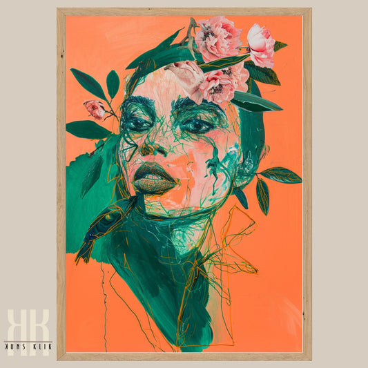 Abstract Fashion Floral Female Portrait