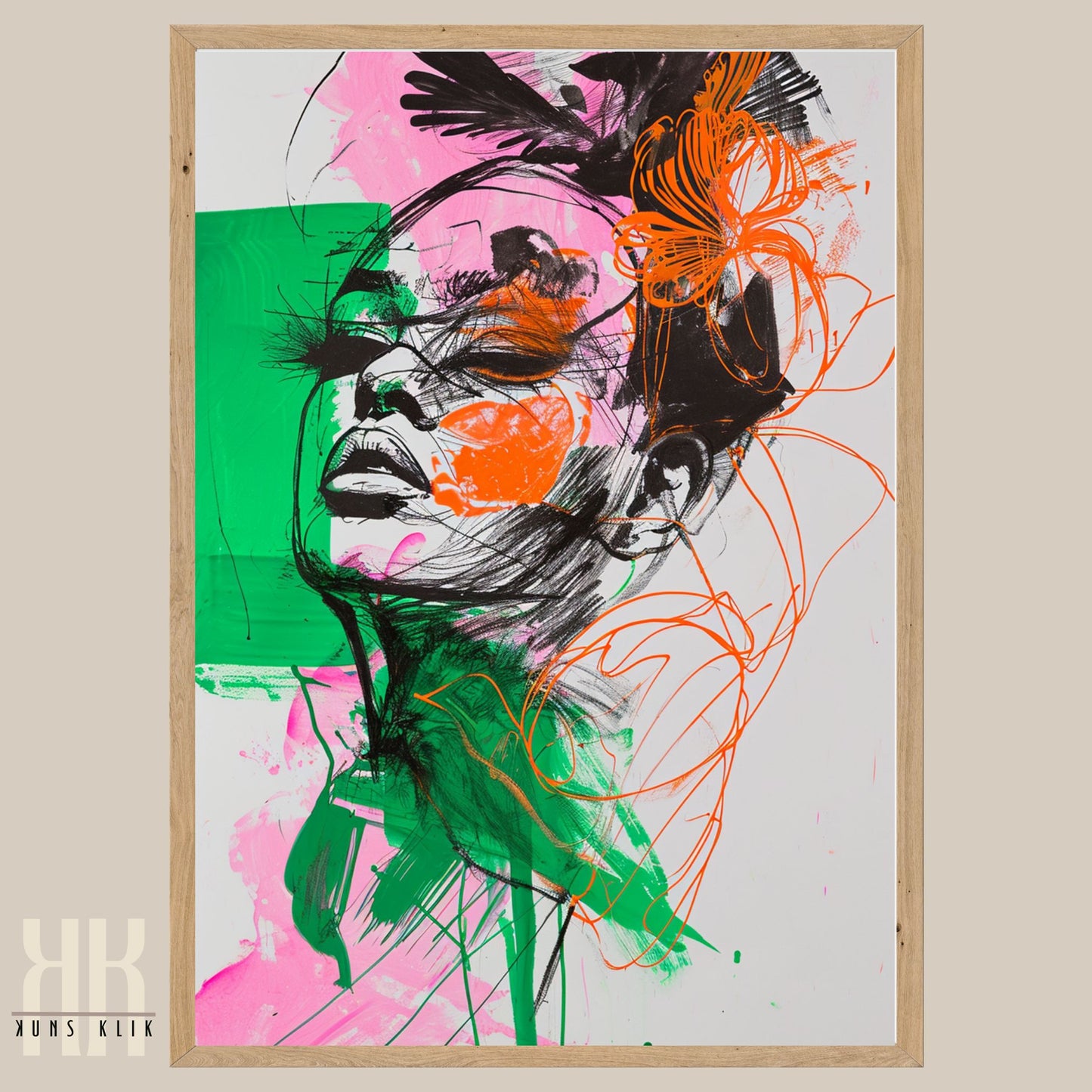 Unique Floral Fashion Illustration Art Print