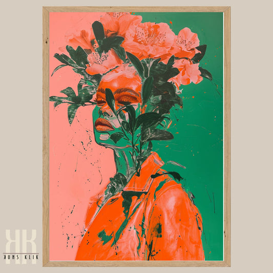 Vibrant Abstract Floral Fashion Art Print
