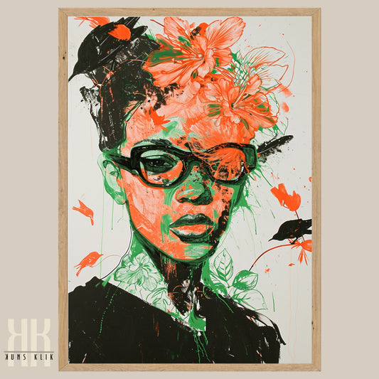 Bold and Expressive Floral Fashion Art Print