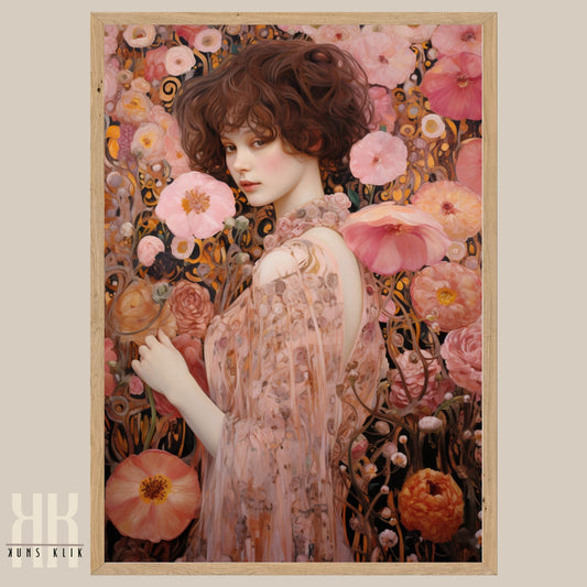 Art Nouveau Gustav Klimt Inspired Art Print